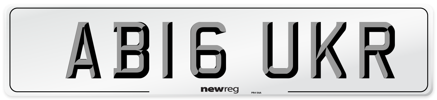 AB16 UKR Number Plate from New Reg